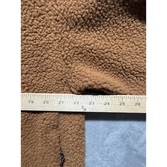 Alpine Design Sherpa Fleece Anorak Pullover Womens M Caramel Snap Jacket‎ NWT - Picture 8 of 11